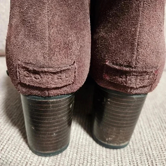 Sorel Women's Addington Chelsea Boots Sz 8.5 Redwood Waterproof Suede Block Heel - Picture 6 of 11